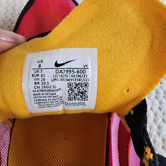 Nike Waffle One Women's Size 8 Active Fuchsia University Gold DC2533-600 - Picture 4 of 13